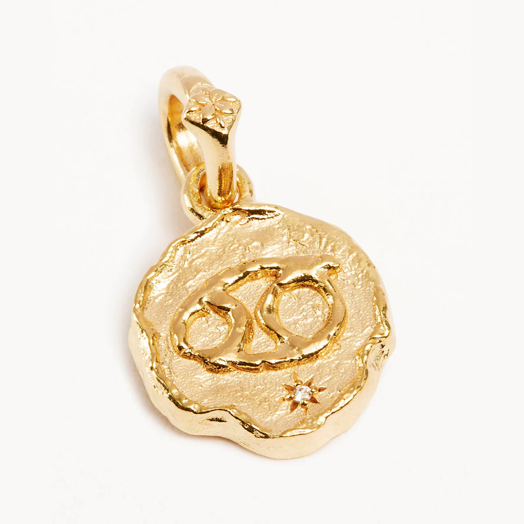 By Charlotte Love Cosmic Zodiac Reversible Annex Link Pendant - Cancer - 18k Gold Vermeil