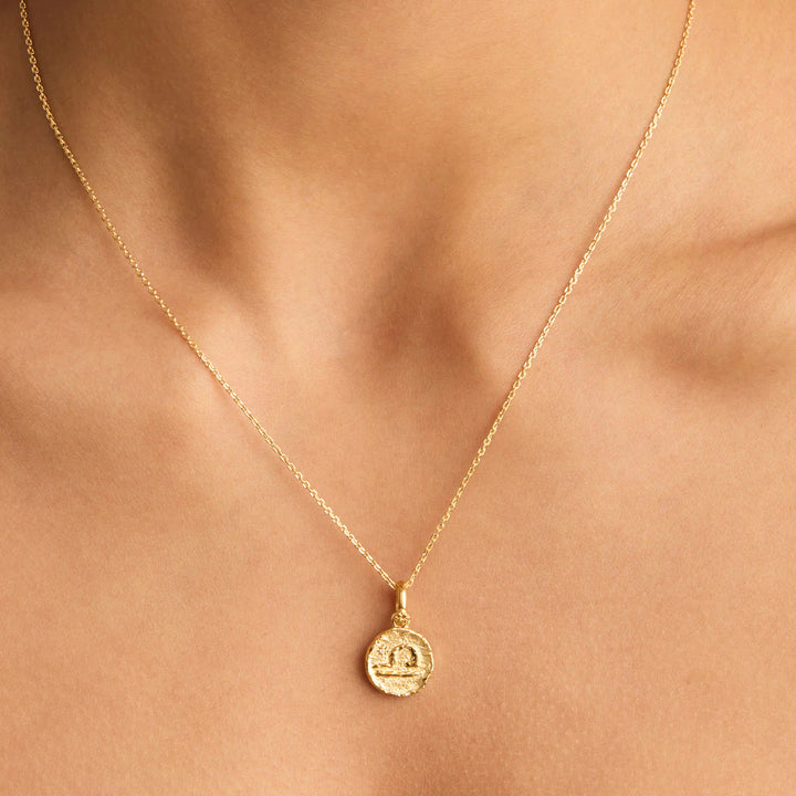 By Charlotte Love Cosmic Zodiac Reversible Annex Link Pendant - Libra - 18k Gold Vermeil