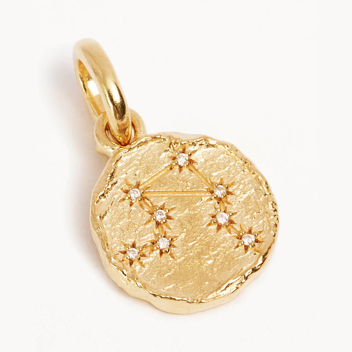 By Charlotte Love Cosmic Zodiac Reversible Annex Link Pendant - Libra - 18k Gold Vermeil