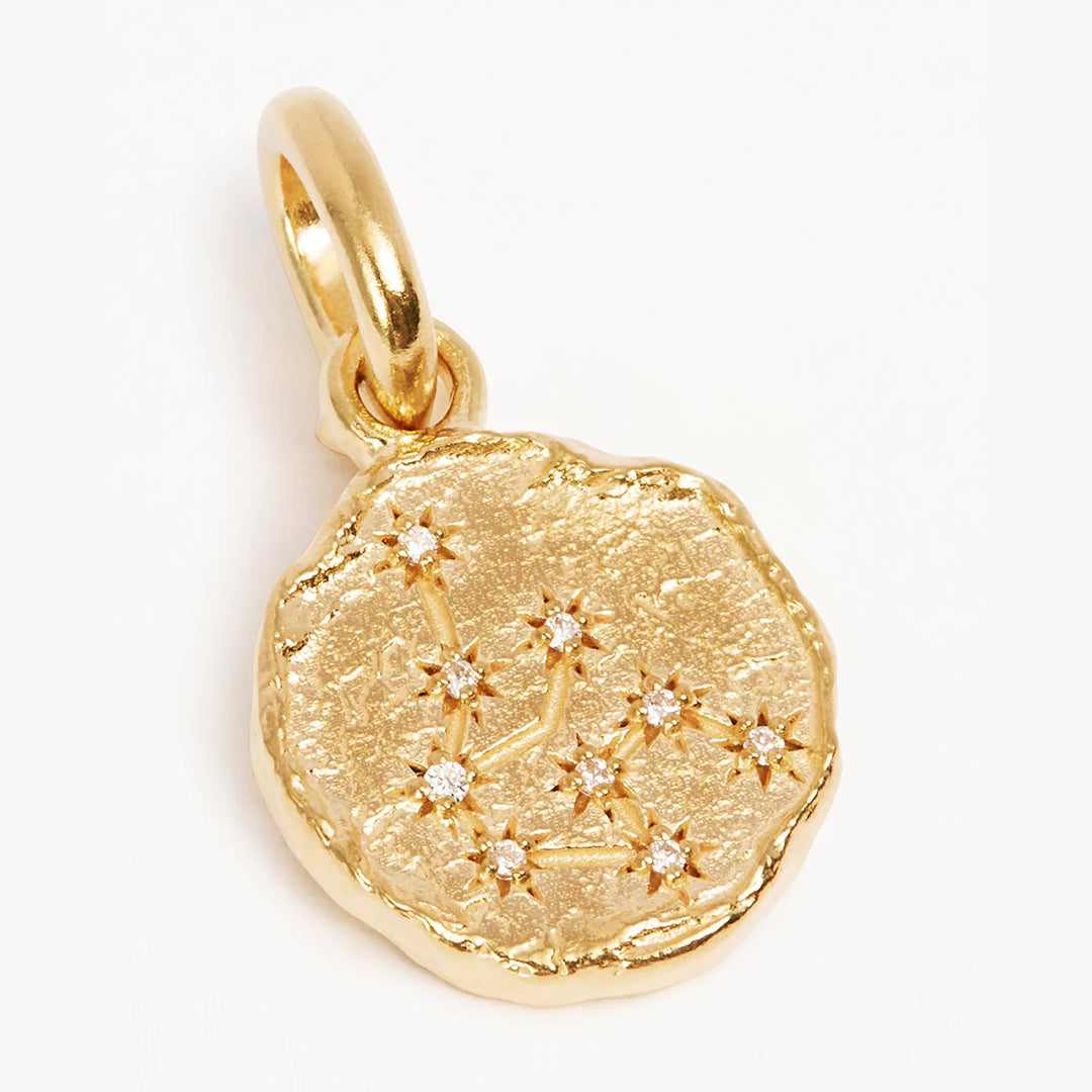 By Charlotte Love Cosmic Zodiac Reversible Annex Link Pendant - Aquarius - 18k Gold Vermeil