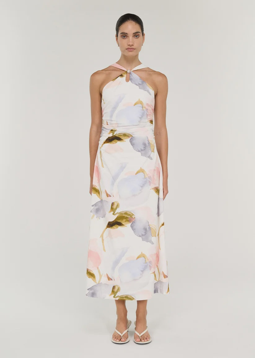 Staple The Label Valea Midi Dress - Watercolour Floral