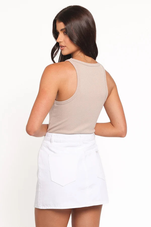 Rollas 90's Relaxed Mini Skirt-White Gold