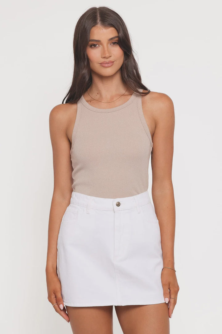 Rollas 90's Relaxed Mini Skirt-White Gold