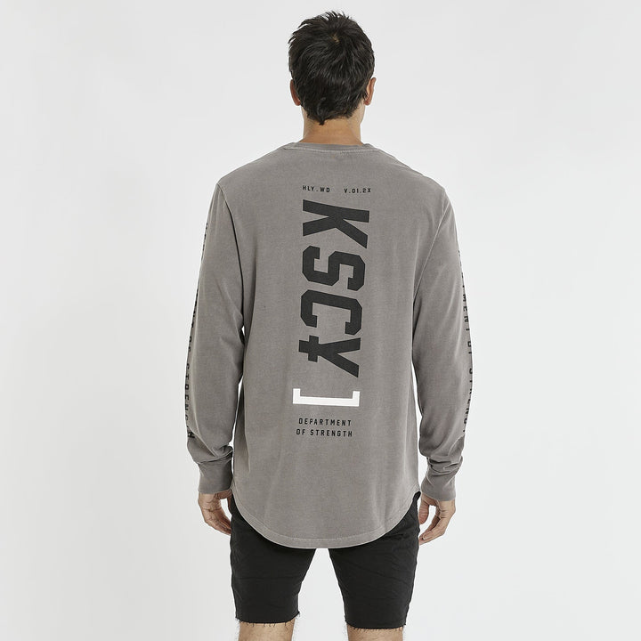 Kiss Chacey Portal Heavy Dual Curved Long Sleeve Tee - Pigment Iron