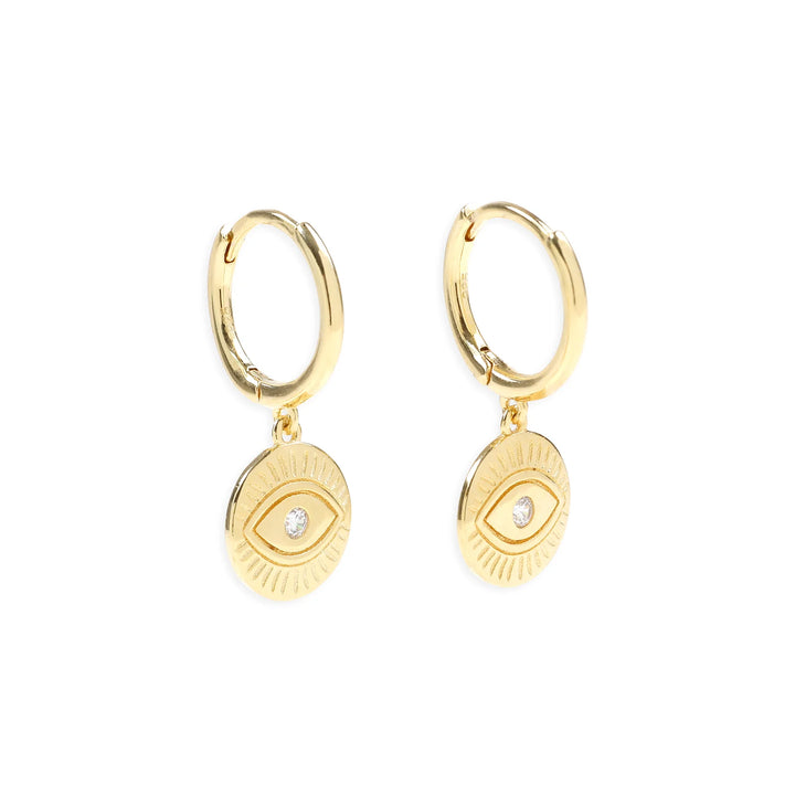 Arms Of Eve Protective Eye Gold Hoop Huggies