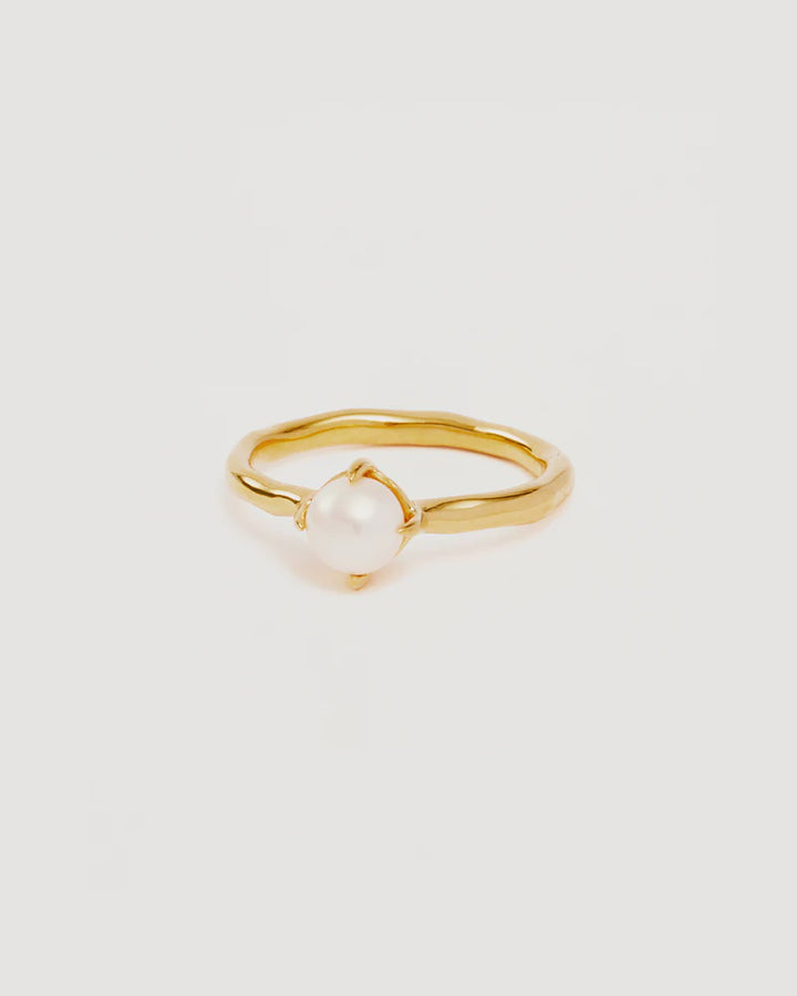 By Charlotte Endless Grace Pearl Ring - 18k Gold Vermeil