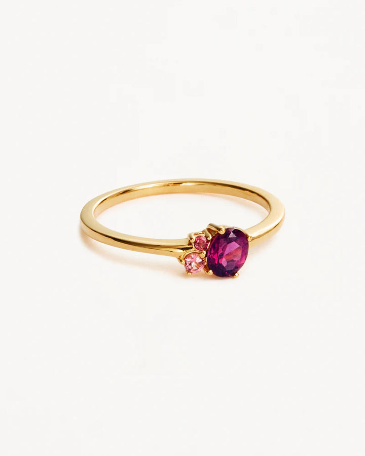 By Charlotte Kindred Birthstone Ring-July/Tourmaline - 18k Gold Vermeil