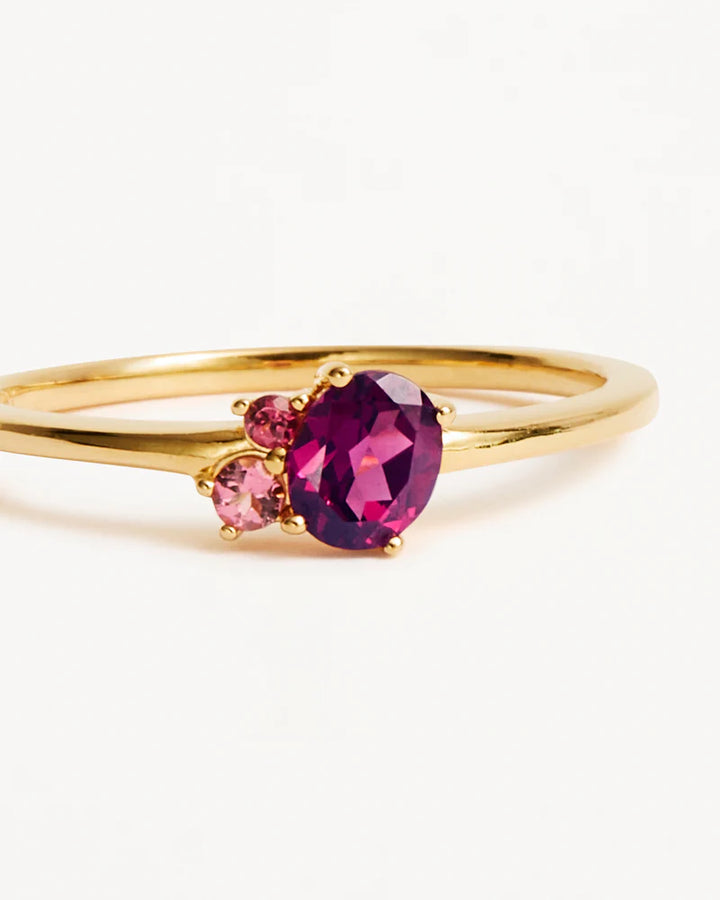 By Charlotte Kindred Birthstone Ring-July/Tourmaline - 18k Gold Vermeil