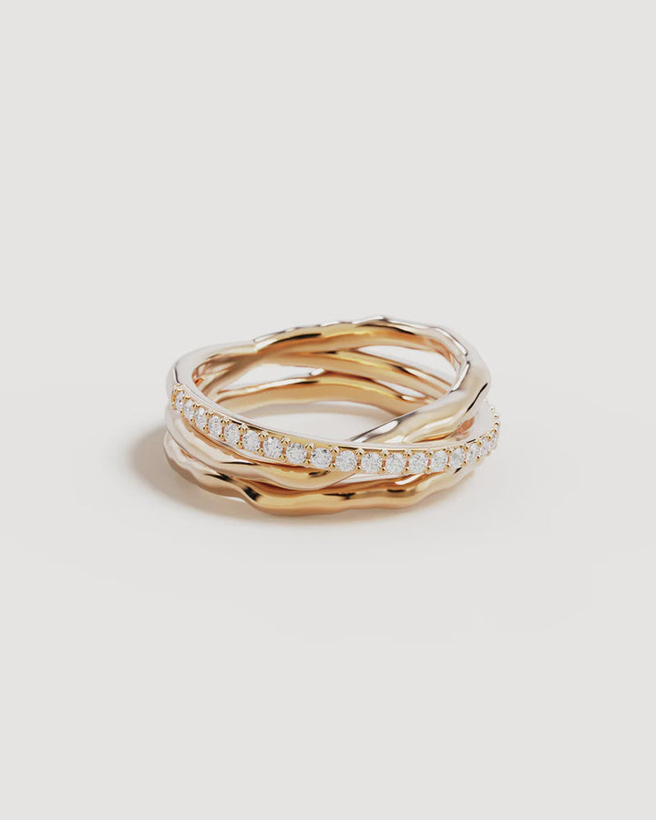 By Charlotte Entwined Hearts Statement Ring- 18K Gold Vermeil