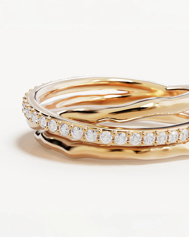 By Charlotte Entwined Hearts Statement Ring- 18K Gold Vermeil