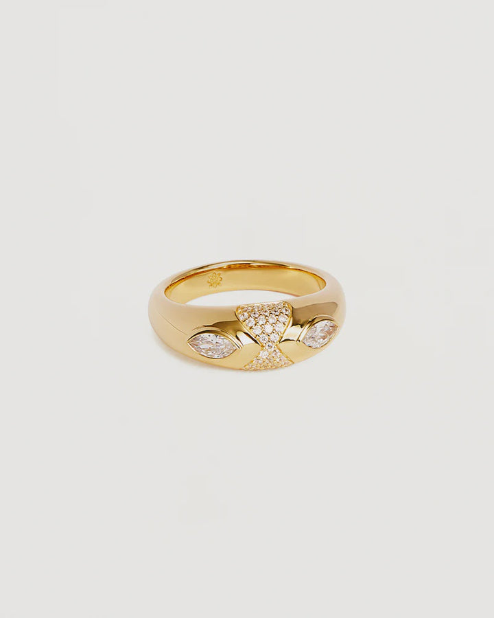 By Charlotte Watchful Gaze Ring - 18k Gold Vermeil