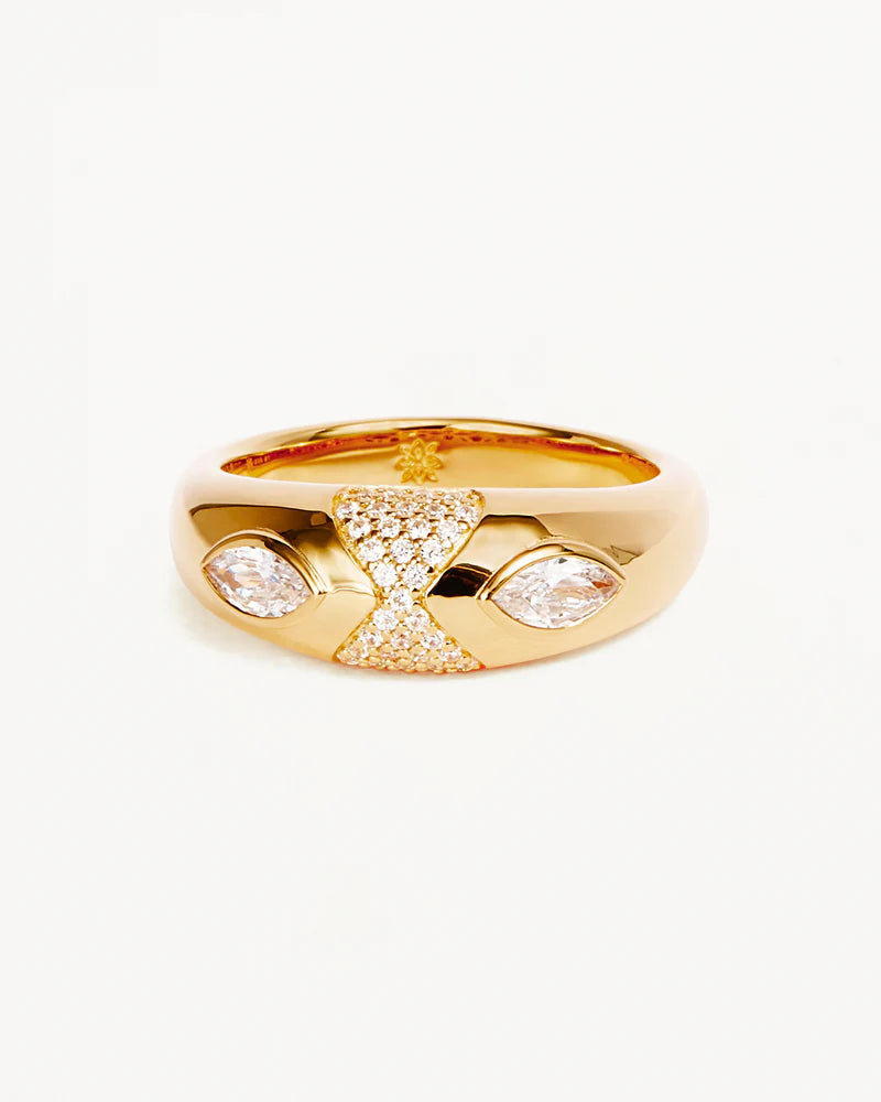 By Charlotte Watchful Gaze Ring - 18k Gold Vermeil