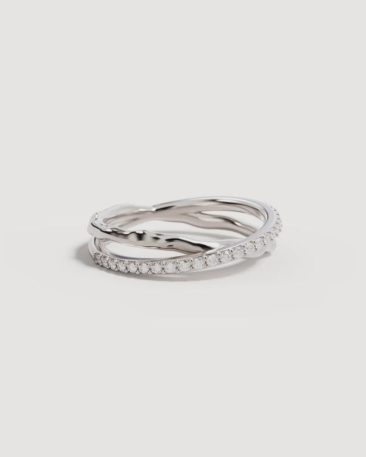 By Charlotte Entwined Hearts Ring Sterling Silver
