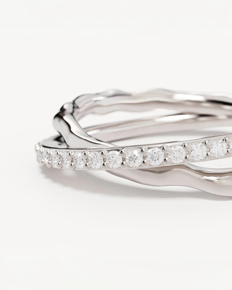 By Charlotte Entwined Hearts Ring Sterling Silver