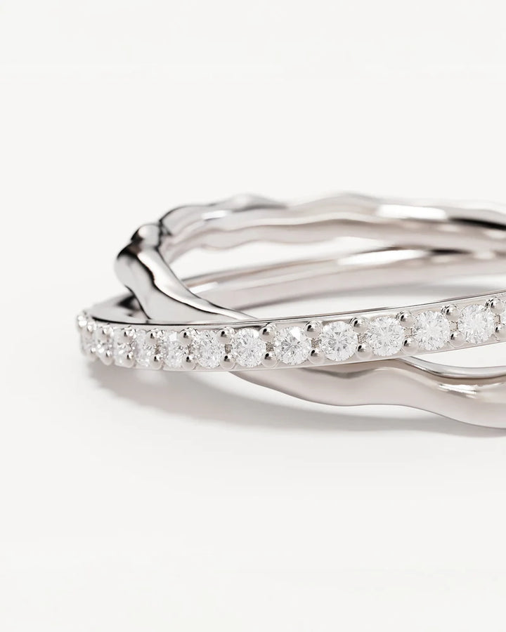 By Charlotte Entwined Hearts Ring Sterling Silver