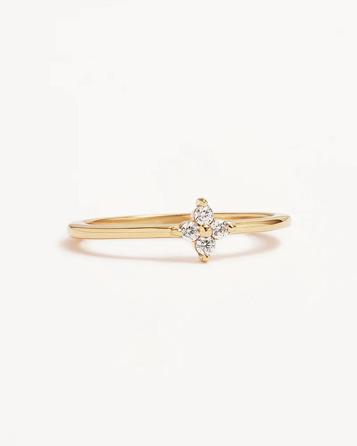 By Charlotte Crystal Bloom Ring - 18k Gold Vermeil