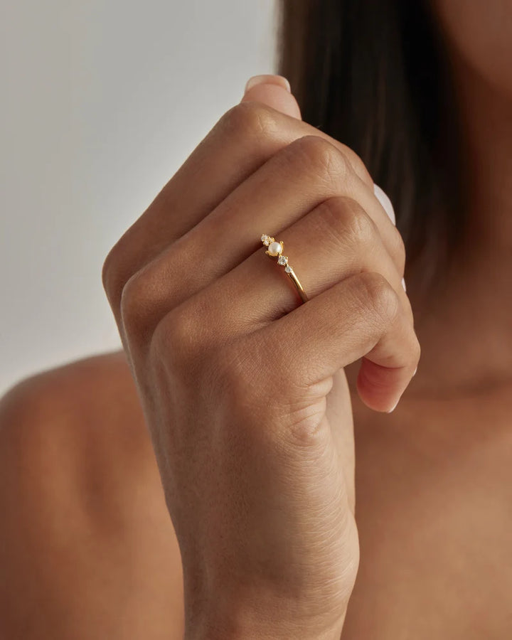 By Charlotte Gold Sea Foam Ring - 18k Gold Vermeil