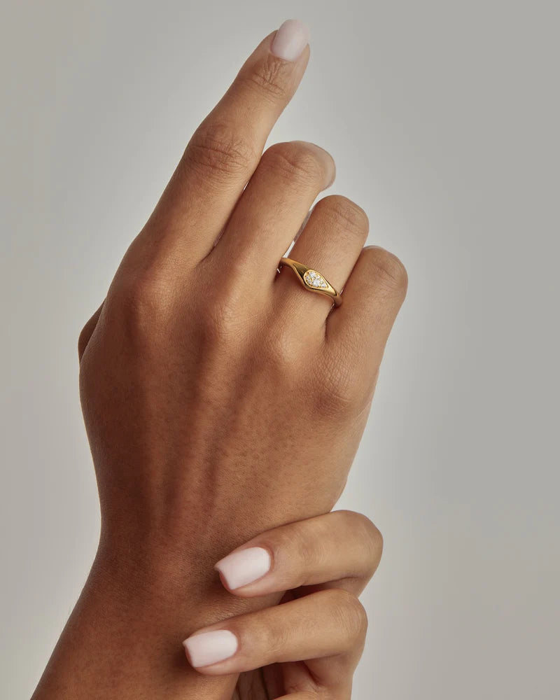 By Charlotte Gold Ocean Mist Ring - 18k Gold Vermeil