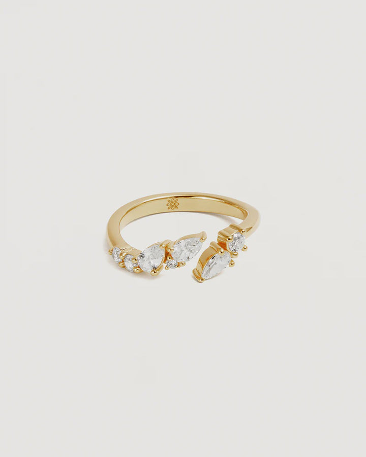 By Charlotte Gold Ocean Whisper Ring - 18k Gold Vermeil