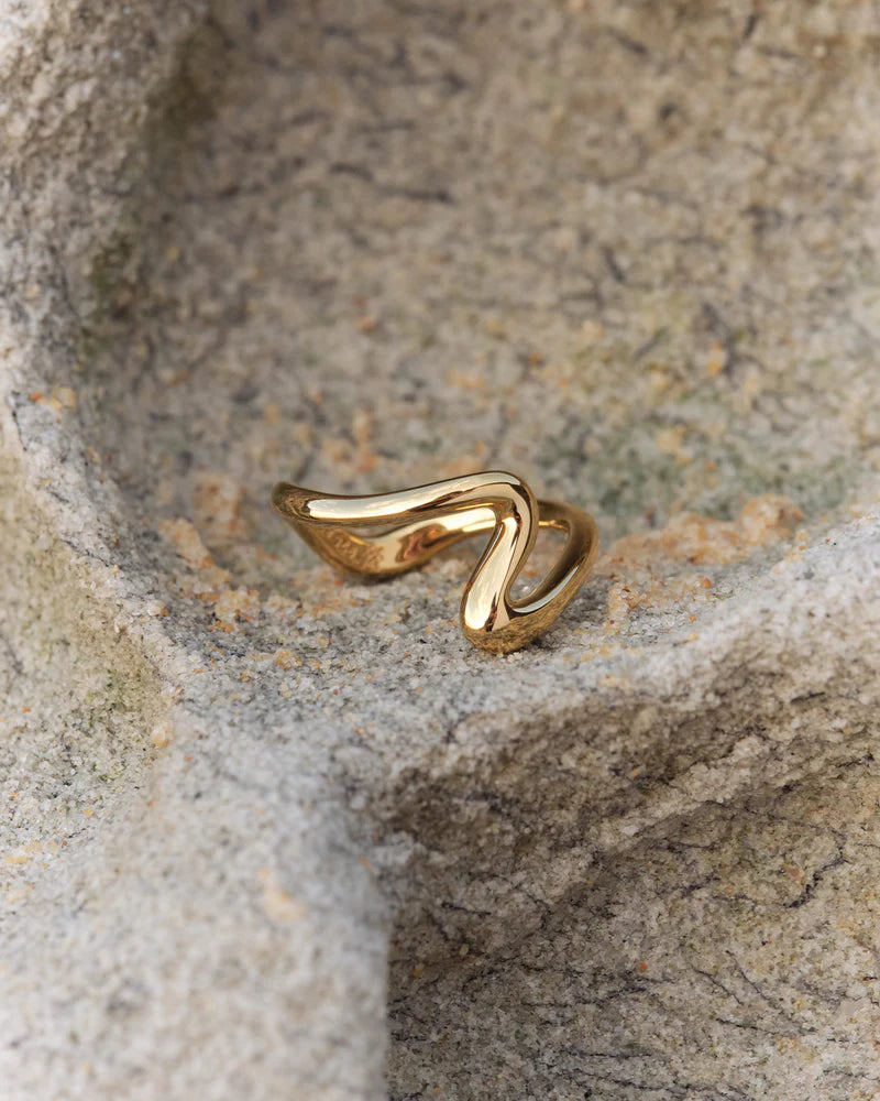 By Charlotte Gold Flow Of Life Ring - 18k Gold Vermeil