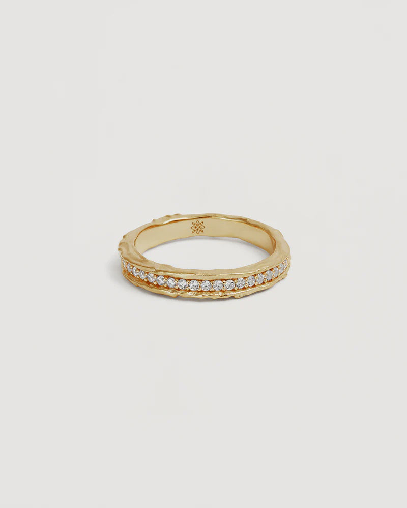 By Charlotte Gold Sunkissed Horizon Ring - 18k Gold Vermeil