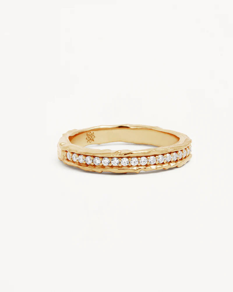 By Charlotte Gold Sunkissed Horizon Ring - 18k Gold Vermeil