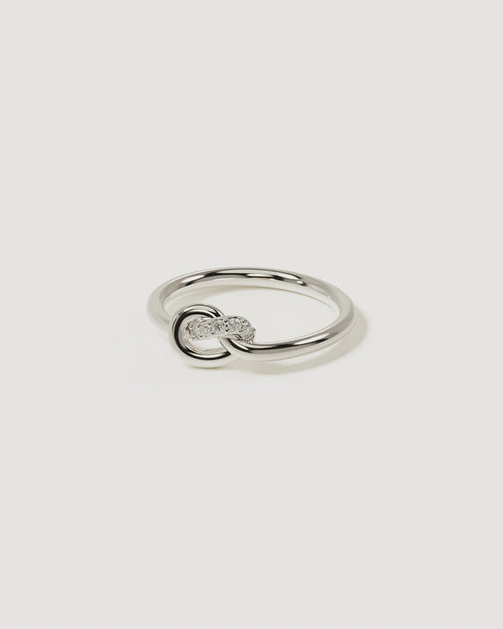 By Charlotte Love Knot Lab Grown Diamond Ring - Sterling Silver
