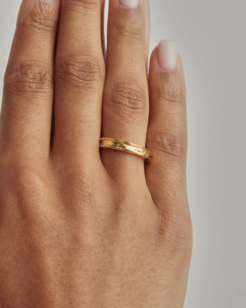 By Charlotte Gold Beneath The Sea Ring - 18k Gold Vermeil