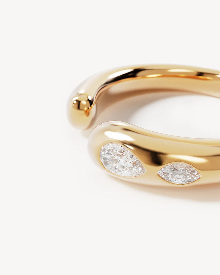 By Charlotte 18k Gold Vermeil Dewdrop Ring