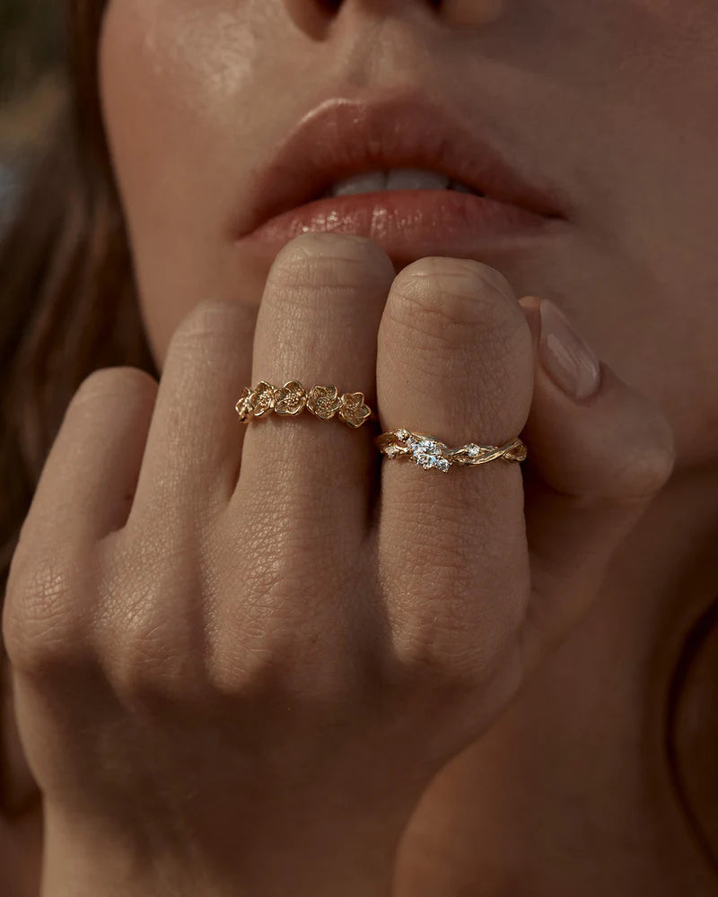 By Charlotte 18k Gold Vermeil Bloom With Grace Ring