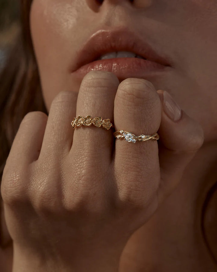 By Charlotte 18k Gold Vermeil Bloom With Grace Ring