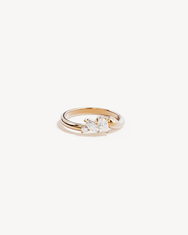 By Charlotte Crystal Wings Ring - 18k Gold Vermeil