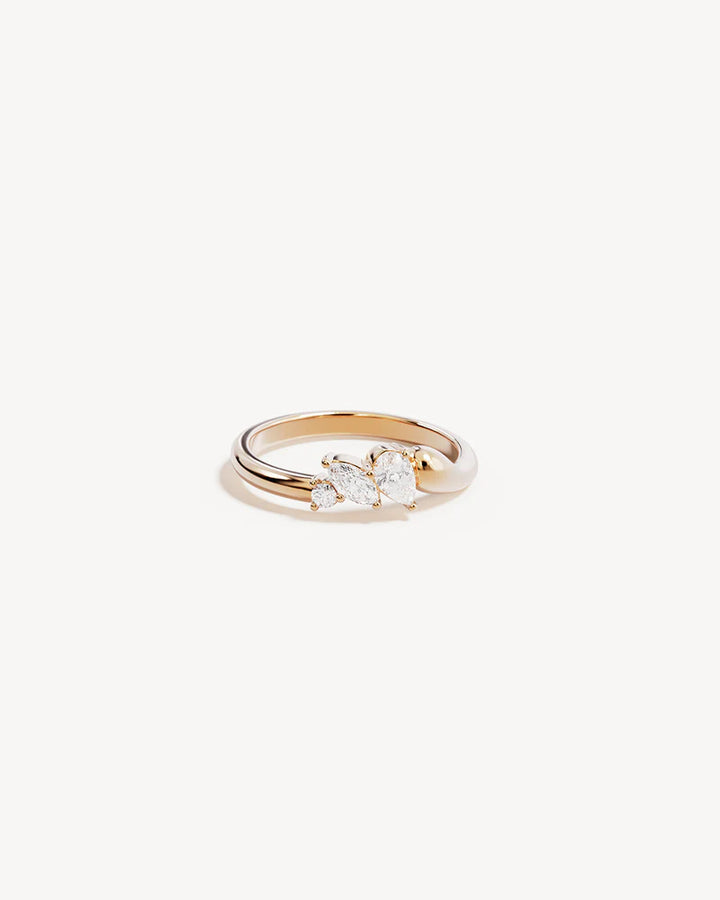By Charlotte Crystal Wings Ring - 18k Gold Vermeil