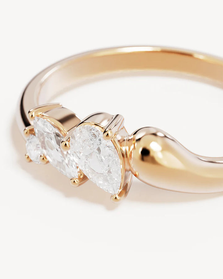 By Charlotte Crystal Wings Ring - 18k Gold Vermeil