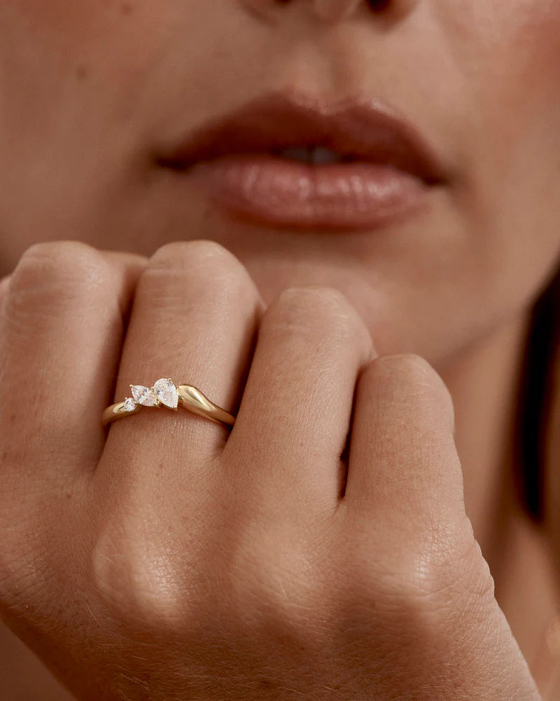 By Charlotte Crystal Wings Ring - 18k Gold Vermeil