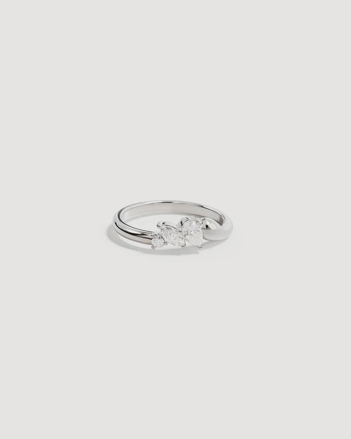 By Charlotte Crystal Wings Ring - Sterling Silver