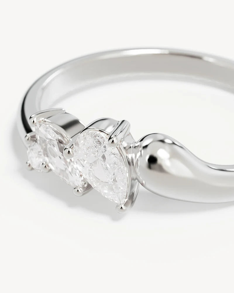 By Charlotte Crystal Wings Ring - Sterling Silver
