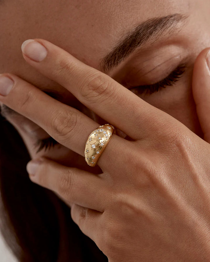 By Charlotte My Moon and Stars Ring - 18k Gold Vermeil