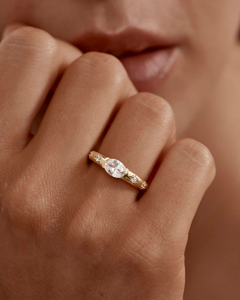 By Charlotte Celestial Skies Ring - 18k Gold Vermeil