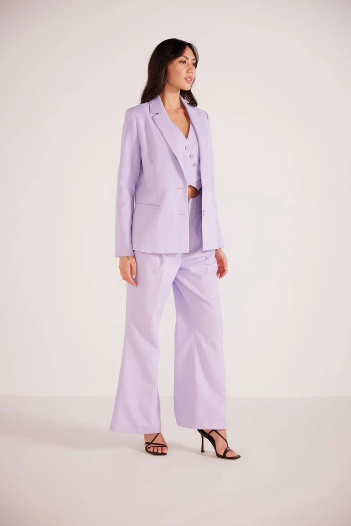 Minkpink Stella Single Breasted Blazer- Lilac