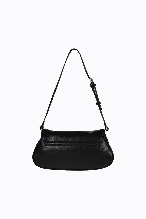 Peta + Jain Razer Flap Shoulder Bag - Black PU Gold