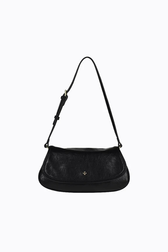 Peta + Jain Razer Flap Shoulder Bag - Black PU Gold