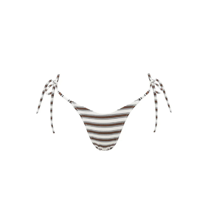 Rhythm Tami Stripe Tie Side Hi Cut Pant-Chocolate