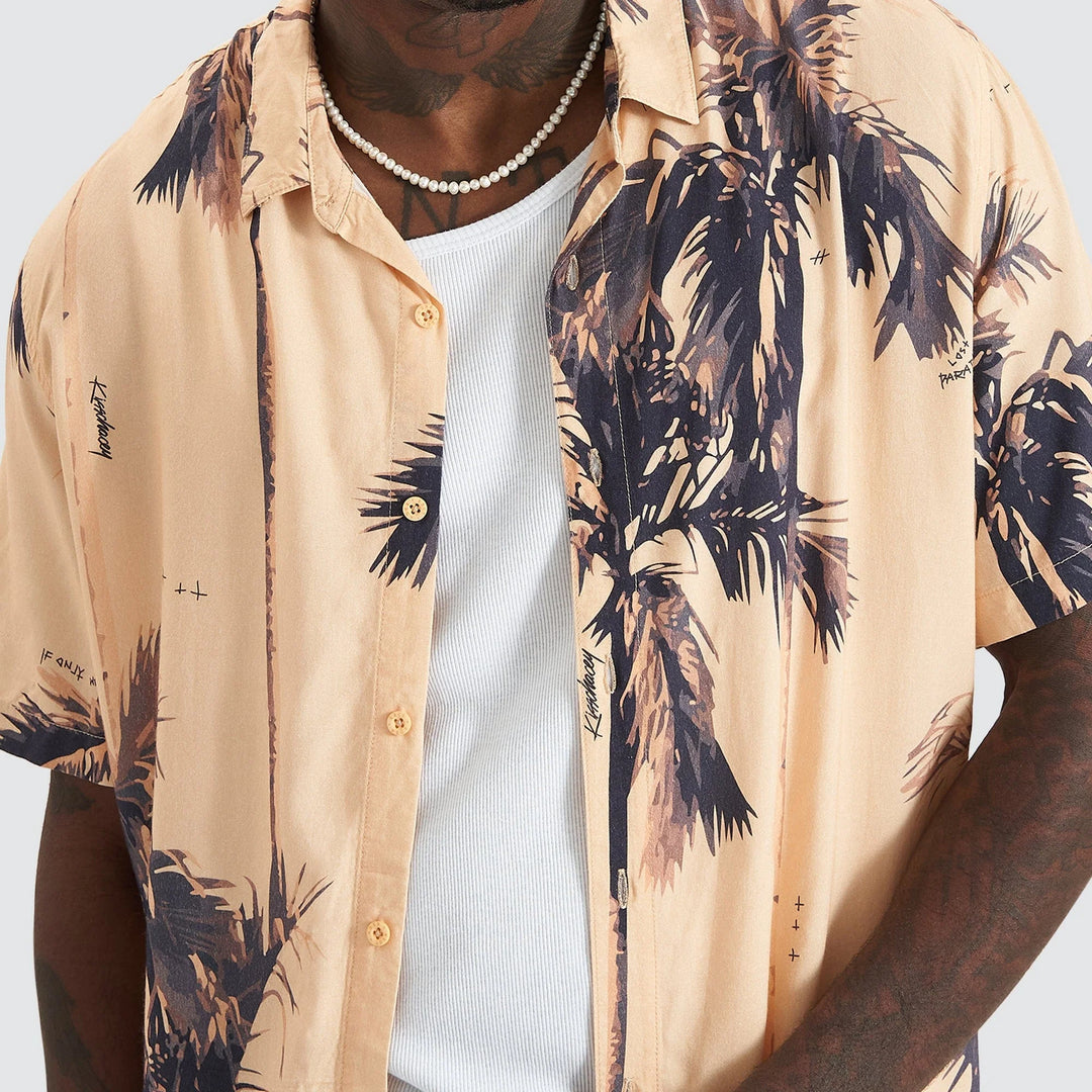 Kiss Chacey Rise Party Shirt- Pigment Sunburnt