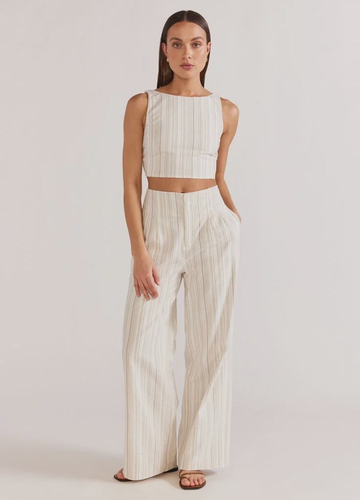 Staple The Label Finlay Pants - Beige Stripe