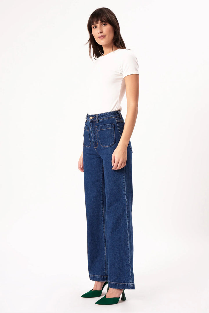 Rolla's Sailor Long Jean - Eco Ruby Blue