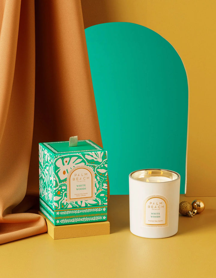 Palm Beach Collection 420G Standard Candle - White Wood