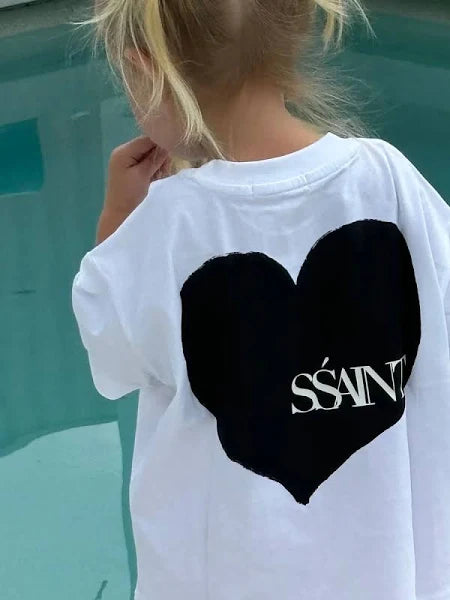 SŚAINT Kids Black Heart Tee