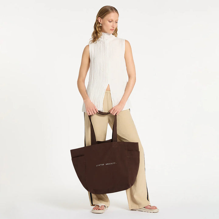 Status Anxiety Knees Deep Oversized Tote - Bark