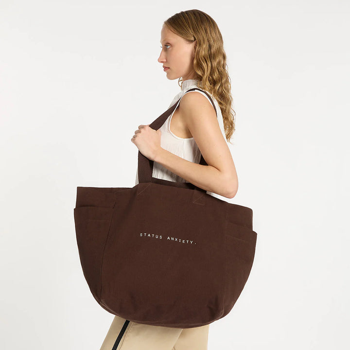 Status Anxiety Knees Deep Oversized Tote - Bark